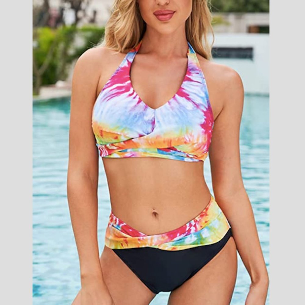 NEW Tie Dye Halter Bikini